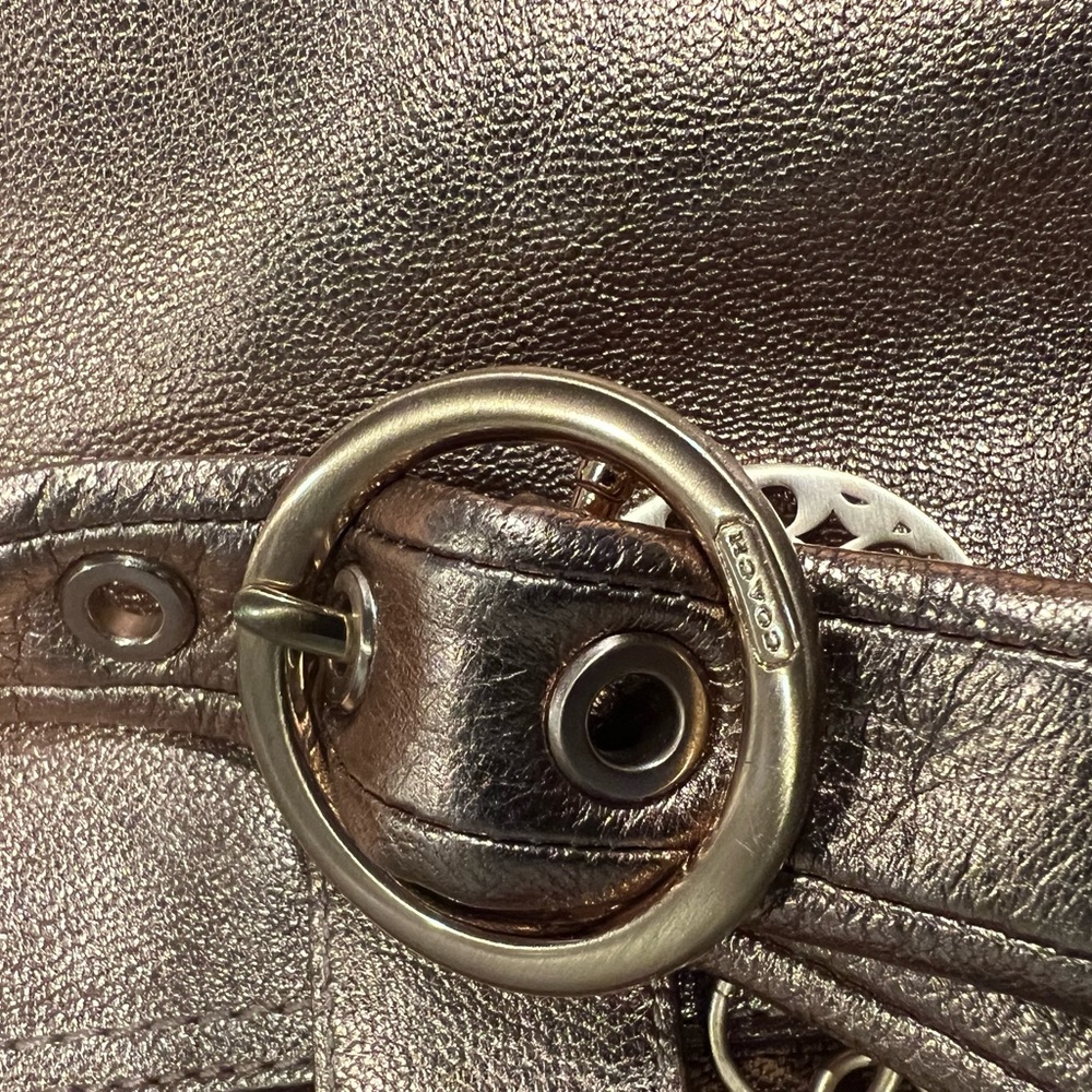 ❤️❤️❤️💕Coach Allie Leather Gold Shoulder Bag❤️❤️♥️💕 - Picture 9 of 16